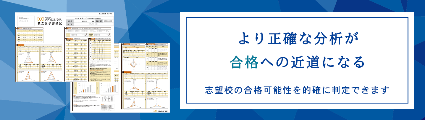より正確な分析が合格への近道になる。志望校の合格可能性を的確に判定できます。